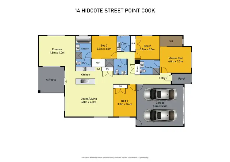 Floorplan of Homely house listing, 14 Hidcote Road, Point Cook VIC 3030