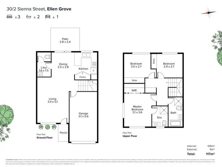 Floorplan of Homely townhouse listing, Level 2/42/29-33 Sienna Street, Ellen Grove QLD 4078