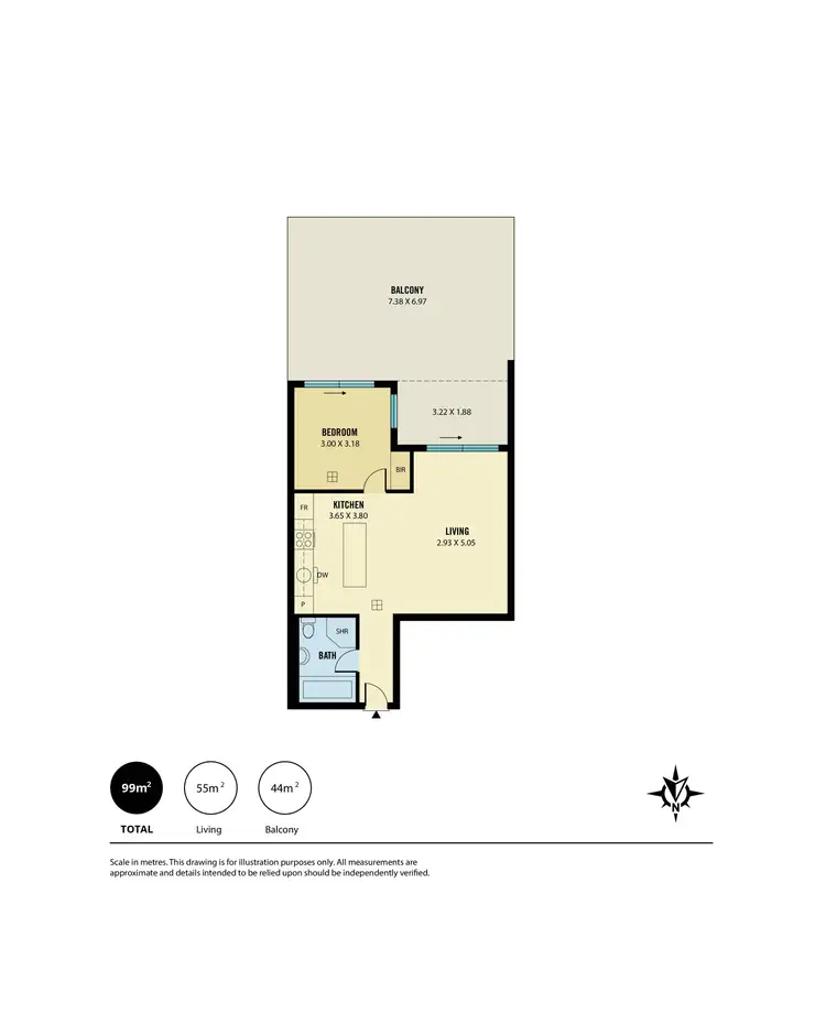Floorplan of Homely apartment listing, 108/16 Holdfast Promenade, Glenelg SA 5045