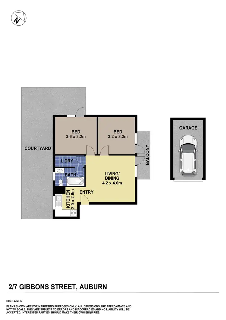Floorplan of Homely unit listing, 2/7 Gibbons Street, Auburn NSW 2144