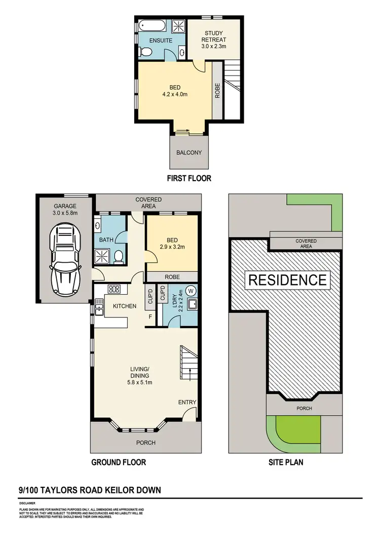Floorplan of Homely unit listing, 9/100 Taylors Road, Keilor Downs VIC 3038