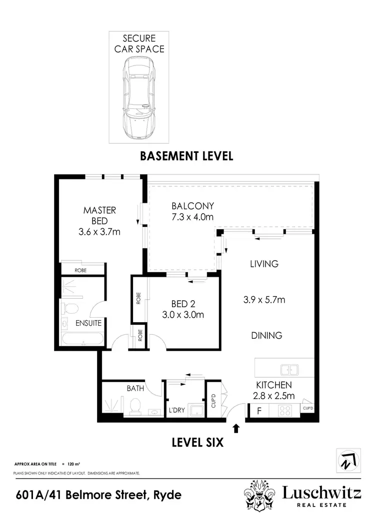 Floorplan of Homely apartment listing, 601A/41-45 Belmore Street, Ryde NSW 2112