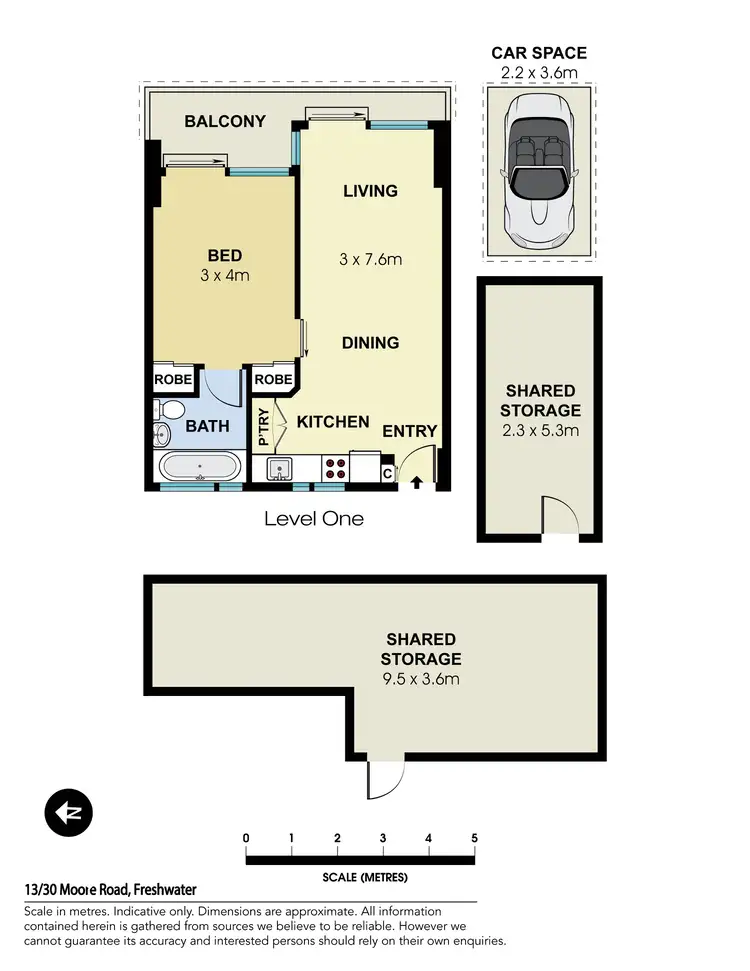 Floorplan of Homely apartment listing, 13/30 Moore Road, Freshwater NSW 2096