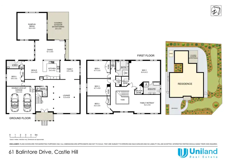 Floorplan of Homely house listing, 61 Balintore Drive, Castle Hill NSW 2154