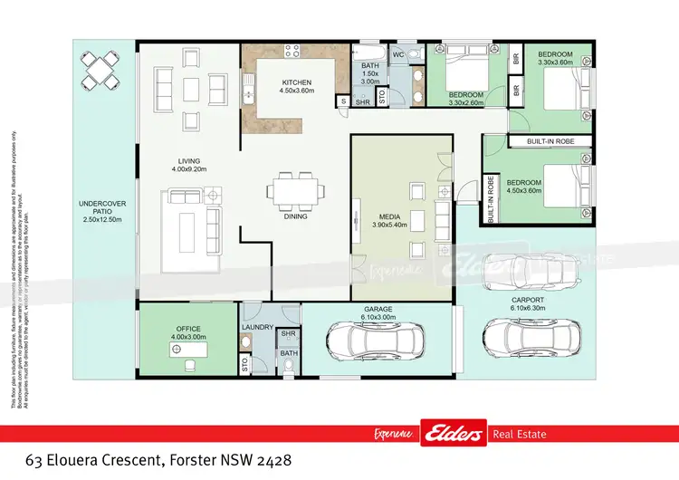Floorplan of Homely house listing, 63 Elouera Crescent, Forster NSW 2428