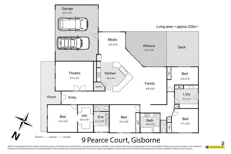 Floorplan of Homely house listing, 9 Pearce Court, Gisborne VIC 3437