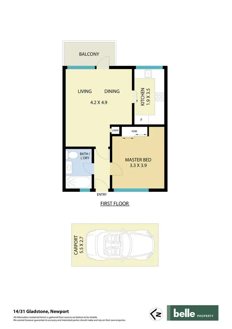 Floorplan of Homely apartment listing, 14/31 Gladstone Street, Newport NSW 2106
