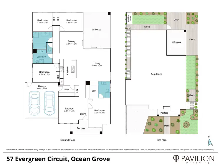 Floorplan of Homely house listing, 57 Evergreen Circuit, Ocean Grove VIC 3226