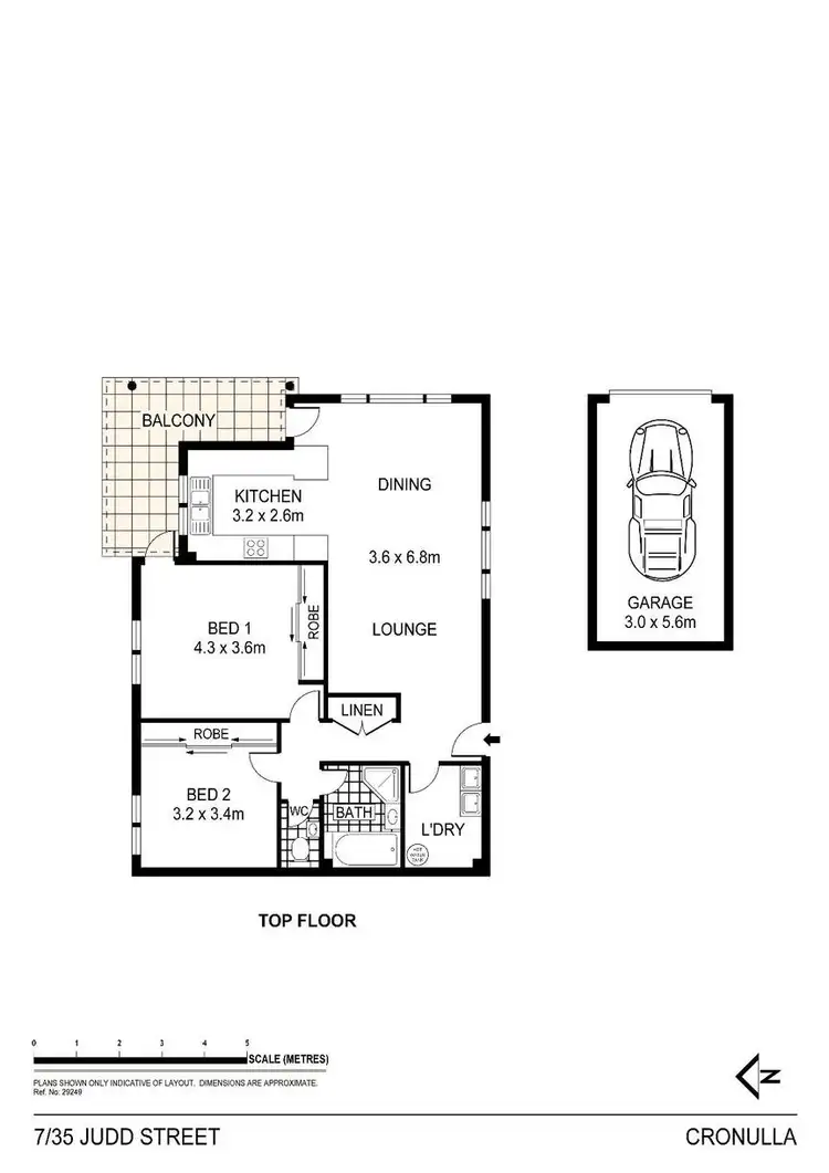 Floorplan of Homely unit listing, 7/35 Judd Street, Cronulla NSW 2230
