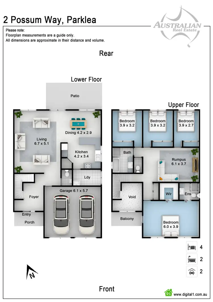 Floorplan of Homely house listing, 2 Possum Way, Parklea NSW 2768