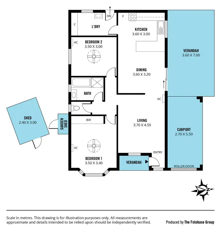 Floorplan of Homely unit listing, 1/11 Narina Way, Aberfoyle Park SA 5159