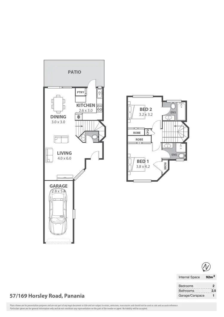 Floorplan of Homely townhouse listing, 57/169 Horsley Road, Panania NSW 2213