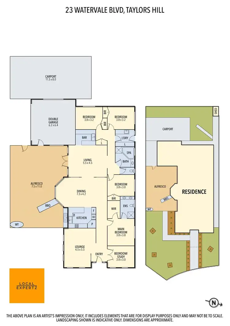 Floorplan of Homely house listing, 23 Watervale Boulevard, Taylors Hill VIC 3037