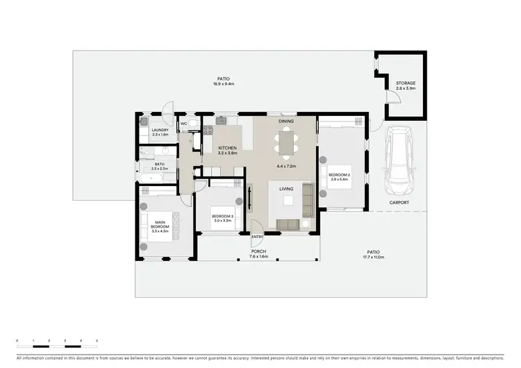 Floorplan of Homely townhouse listing, 1/23 Crawshaw Crescent, Glenroy NSW 2640