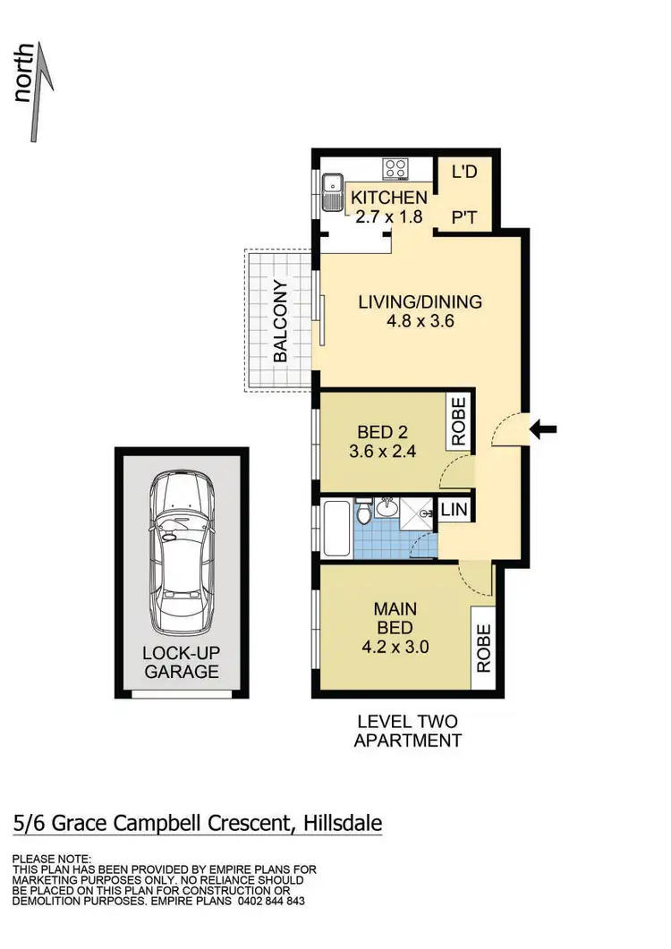 Floorplan of Homely apartment listing, 5/6 Grace Campbell Crescent, Hillsdale NSW 2036