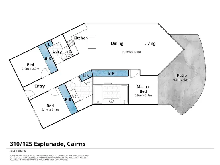 Floorplan of Homely apartment listing, 310/125-129 Esplanade, Cairns City QLD 4870