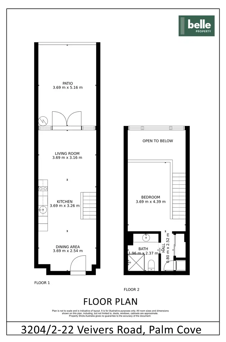Floorplan of Homely apartment listing, 3204/2-22 Veivers Road, Palm Cove QLD 4879