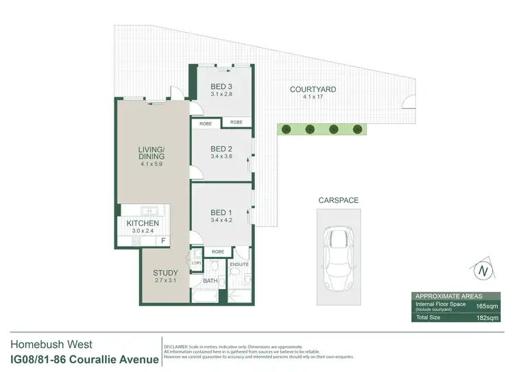 Floorplan of Homely apartment listing, IG08/81-86 Courallie Avenue, Homebush West NSW 2140