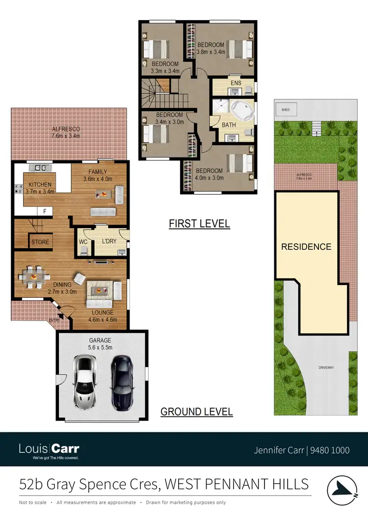 Floorplan of Homely semi-detached listing, 52B Gray Spence Crescent, West Pennant Hills NSW 2125