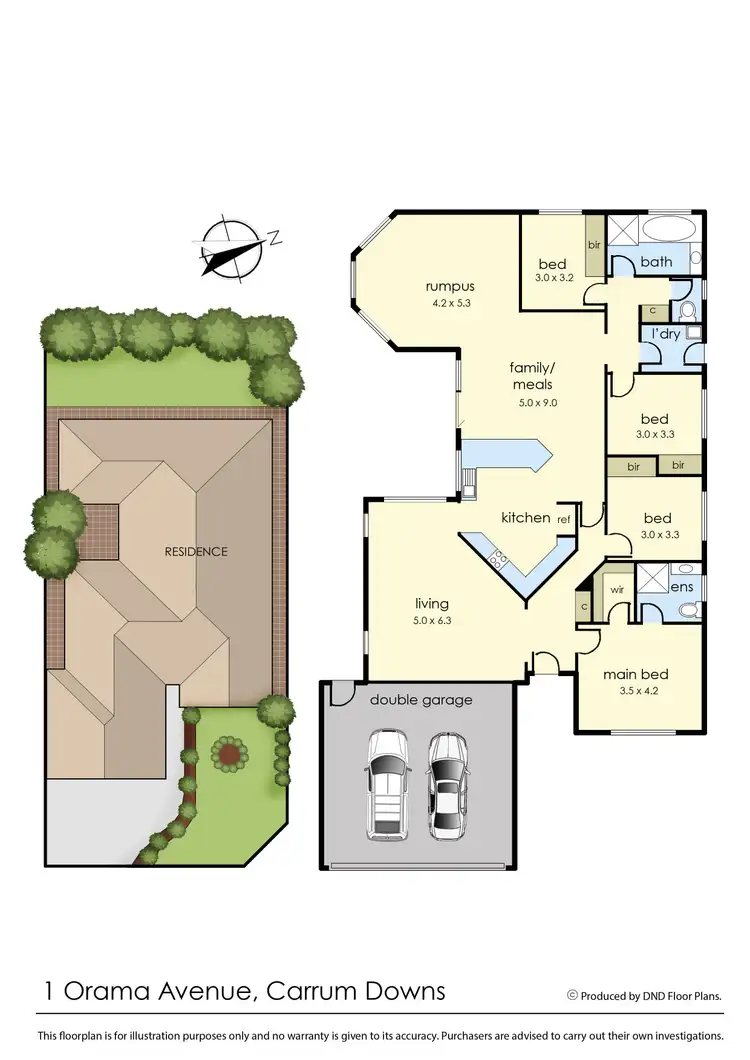 Floorplan of Homely house listing, 1 Orama Avenue, Carrum Downs VIC 3201