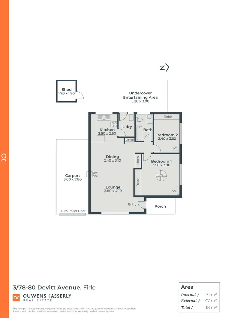 Floorplan of Homely unit listing, 3/78-80 Devitt Avenue, Firle SA 5070
