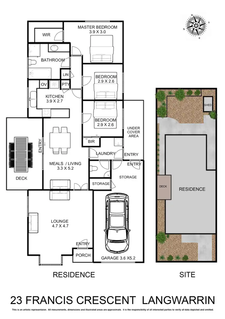 Floorplan of Homely house listing, 23 Francis Crescent, Langwarrin VIC 3910