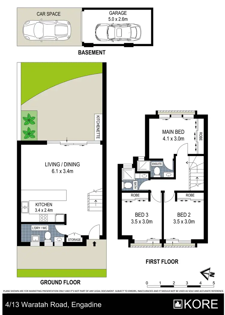 Floorplan of Homely townhouse listing, 4/13 Waratah Road, Engadine NSW 2233