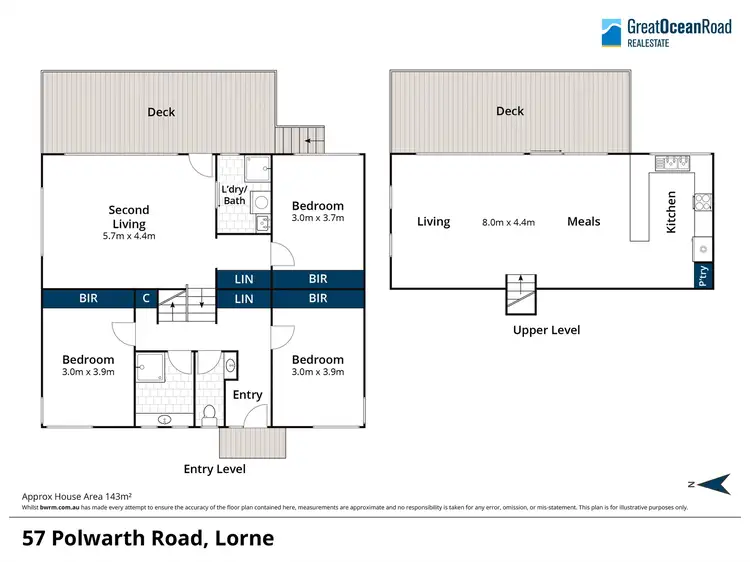 Floorplan of Homely house listing, 57 Polwarth Road, Lorne VIC 3232