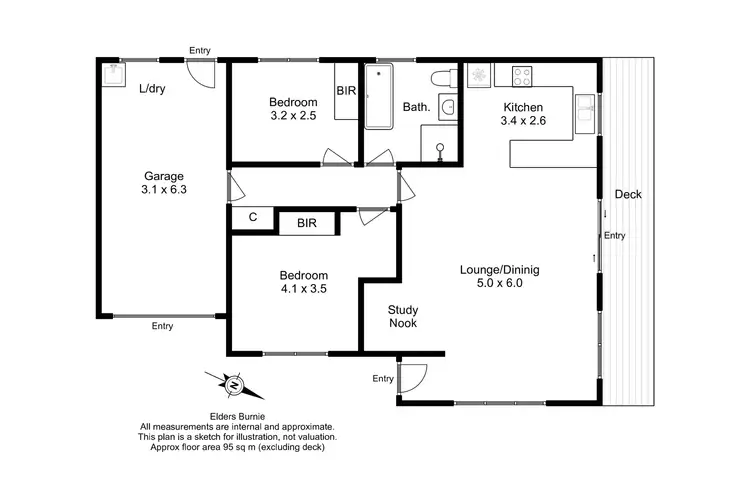 Floorplan of Homely unit listing, 3/24 Heather Crescent, Park Grove TAS 7320