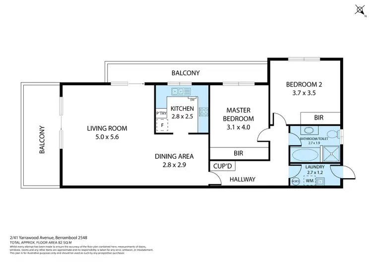 Floorplan of Homely unit listing, 2/41 Yarrawood Avenue, Merimbula NSW 2548