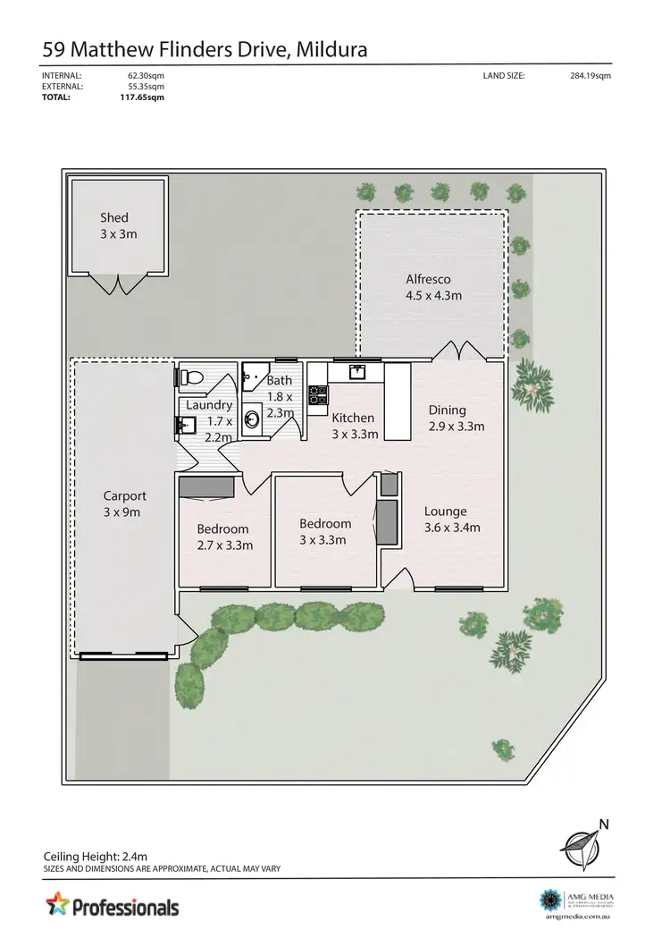 Floorplan of Homely townhouse listing, 59 Matthew Flinders Drive, Mildura VIC 3500