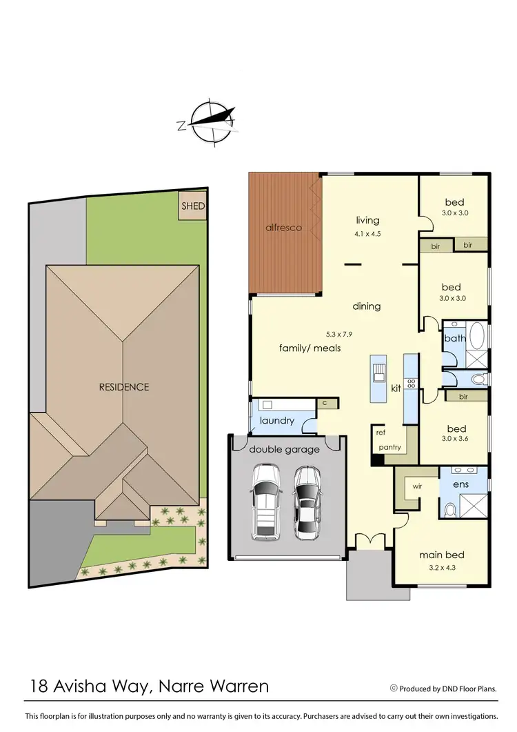 Floorplan of Homely house listing, 18 Avisha Way, Narre Warren VIC 3805