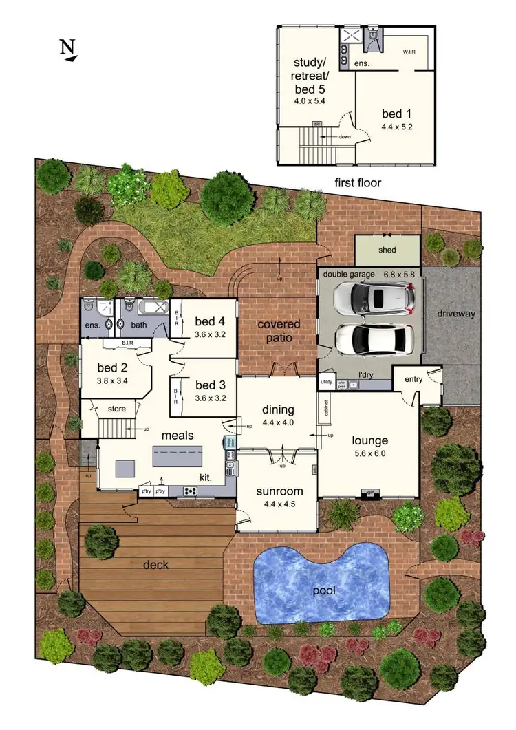 Floorplan of Homely house listing, 32 Heatherlea Drive, Wheelers Hill VIC 3150