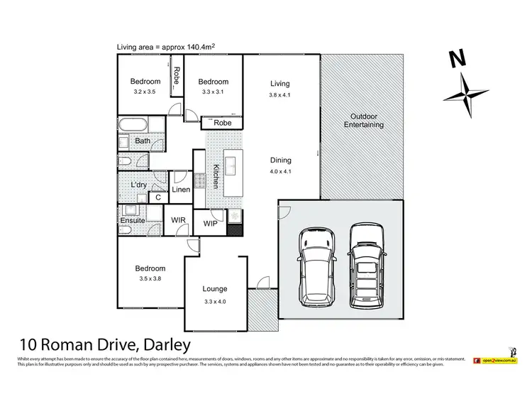 Floorplan of Homely house listing, 10 Roman Drive, Darley VIC 3340