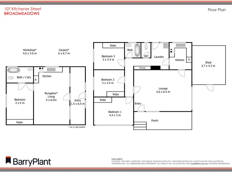 Floorplan of Homely house listing, 107 Kitchener Street, Broadmeadows VIC 3047