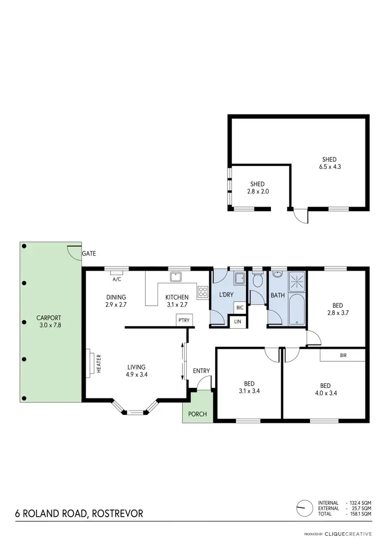 Floorplan of Homely house listing, 6 Roland Road, Rostrevor SA 5073