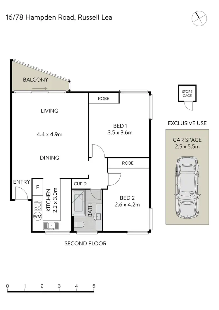 Floorplan of Homely apartment listing, 16/78 Hampden Road, Russell Lea NSW 2046