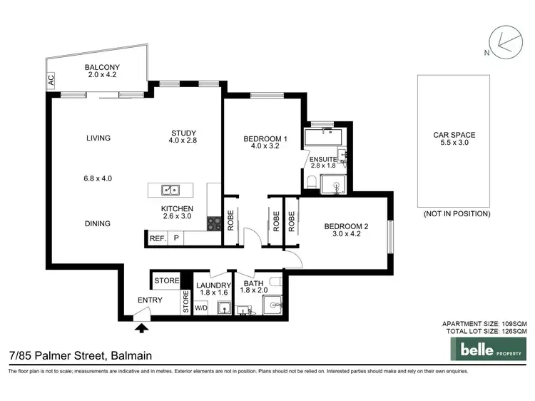 Floorplan of Homely apartment listing, 7/85 Palmer Street, Balmain NSW 2041