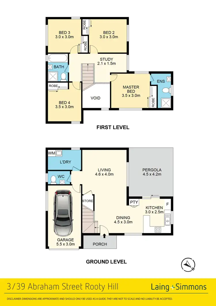 Floorplan of Homely townhouse listing, 3/39 Abraham Street, Rooty Hill NSW 2766