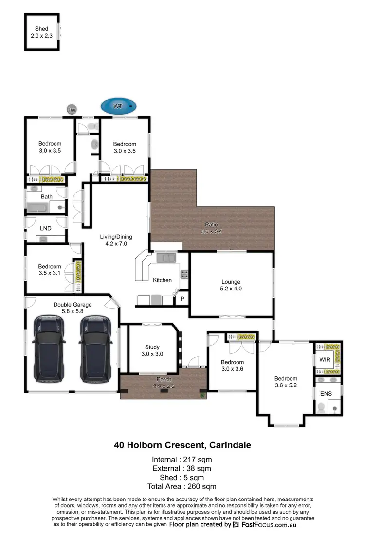 Floorplan of Homely house listing, 40 Holborn Crescent, Carindale QLD 4152