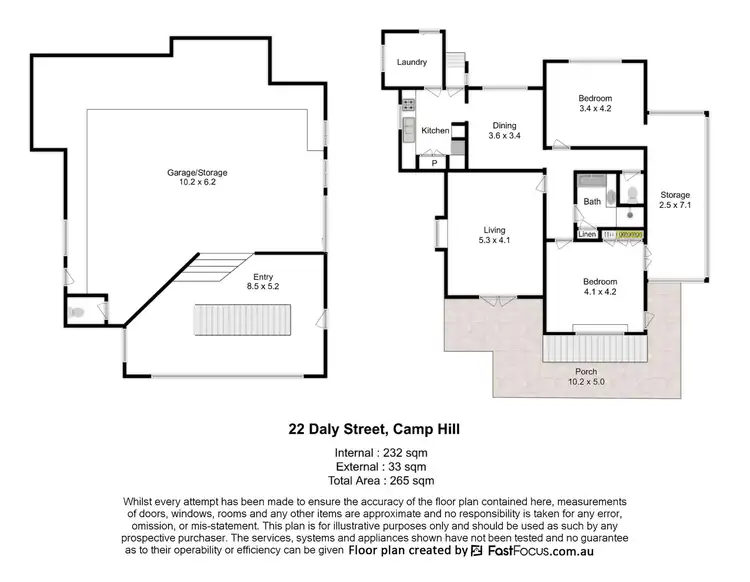Floorplan of Homely house listing, 22 Daly Street, Camp Hill QLD 4152