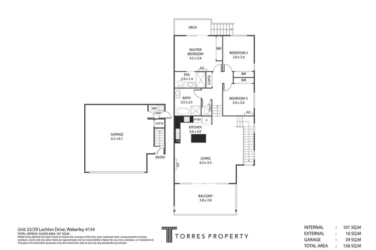 Floorplan of Homely townhouse listing, 22/29 Lachlan Drive, Wakerley QLD 4154