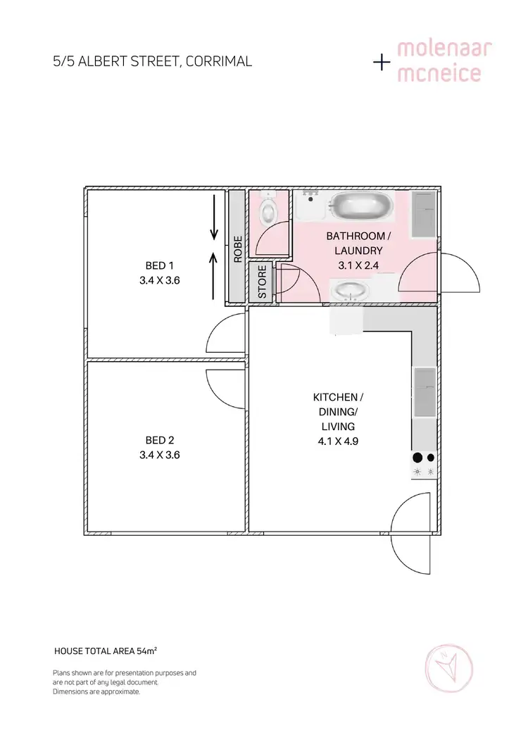 Floorplan of Homely unit listing, 5/5 Albert Street, Corrimal NSW 2518