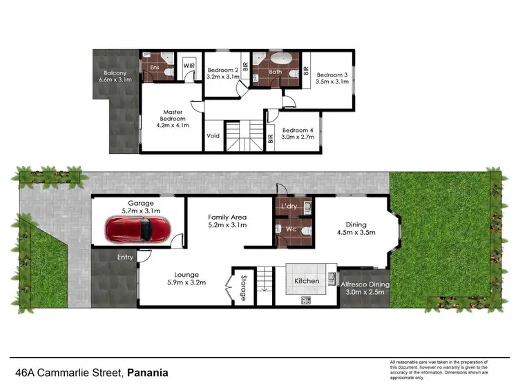 Floorplan of Homely semi-detached listing, 46A Cammarlie Street, Panania NSW 2213