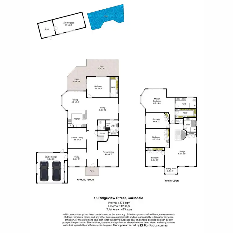 Floorplan of Homely house listing, 15 Ridgeview Street, Carindale QLD 4152