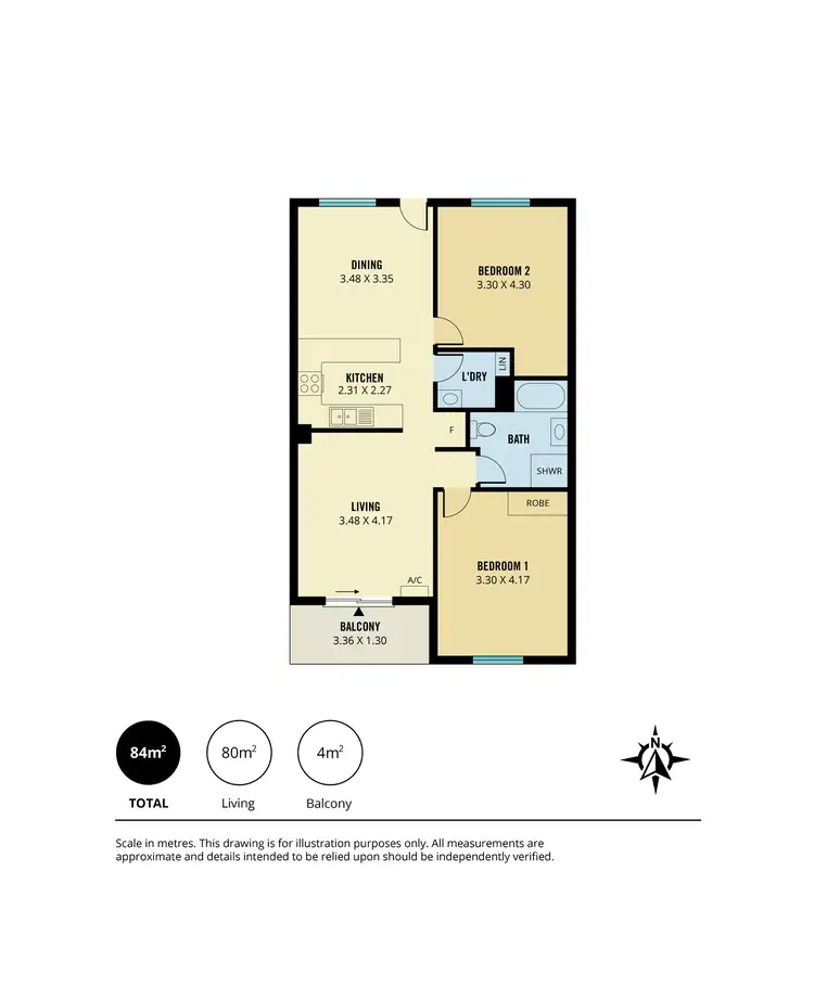 Floorplan of Homely apartment listing, 7D/17 Eden Street, Adelaide SA 5000