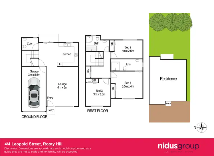 Floorplan of Homely townhouse listing, 4/4 Leopold Street, Rooty Hill NSW 2766