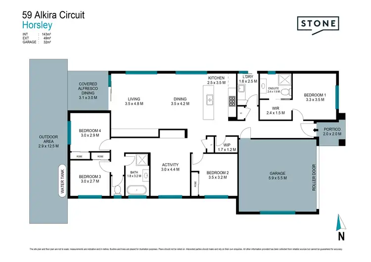 Floorplan of Homely house listing, 59 Alkira Circuit, Horsley NSW 2530