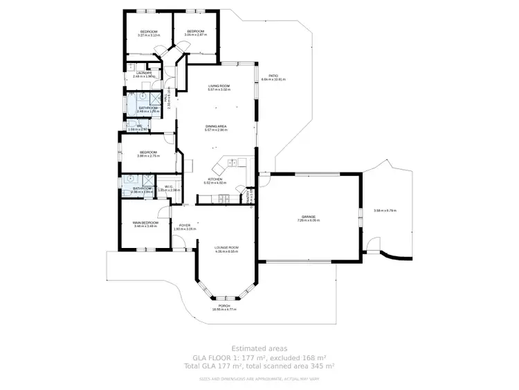 Floorplan of Homely house listing, 1 Service Court, Wodonga VIC 3690