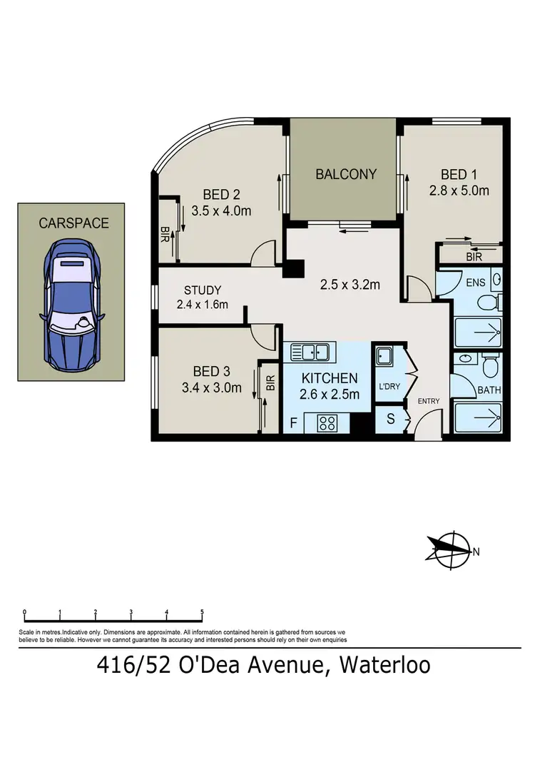 Floorplan of Homely apartment listing, 416/18 Gadigal Avenue, Waterloo NSW 2017